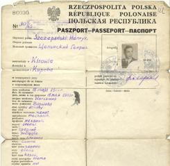 Польский паспорт, выданный в г. Кирове. 1942 г